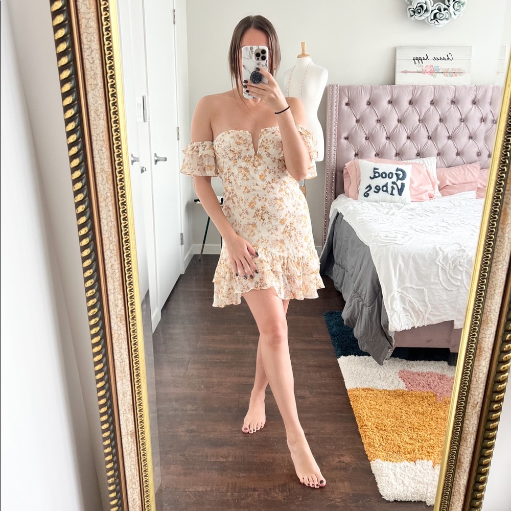 NWT Floral Corset Mini Dress